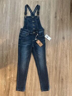 Hippie girl denim overalls